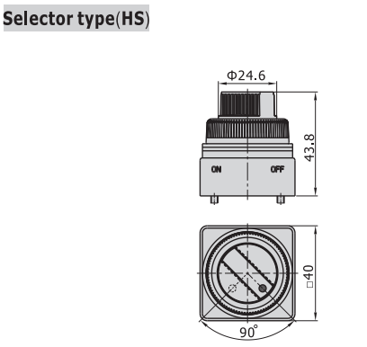 CM3HS05B CM3 SERIES SELECTOR TYPE COMPACT 3 WAY 2 POSITION N.C. , M5 PORTS BLACK BUTTON,